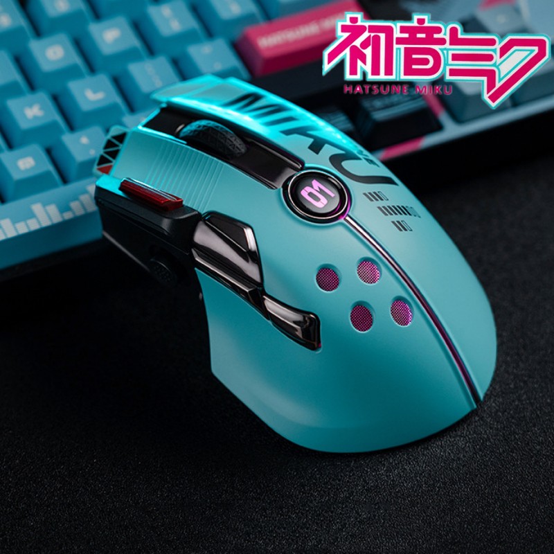 Pc Gaming Hatsune Miku - Hatsune Miku เมาส์สำหรับเล่นเกมส์อะนิเมะ USB 2.4G เมาส์ไร้สาย