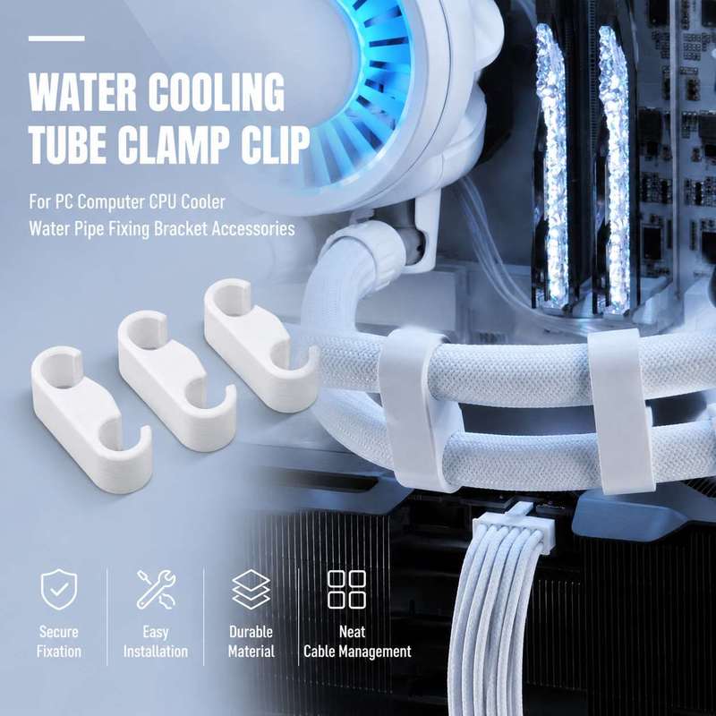 Pc Water Cooling - คลิปหนีบท่อระบายความร้อนด้วยน้ำสำหรับคอมพิวเตอร์ อุปกรณ์ยึดท่อน้ำสำหรับซีพียูคูลเลอร์