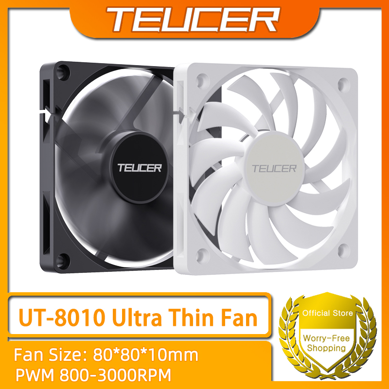 Pc Case Fan - TEUCER UT-8010 พัดลมแชสซีบางเฉียบ 80x10 มม. PWM