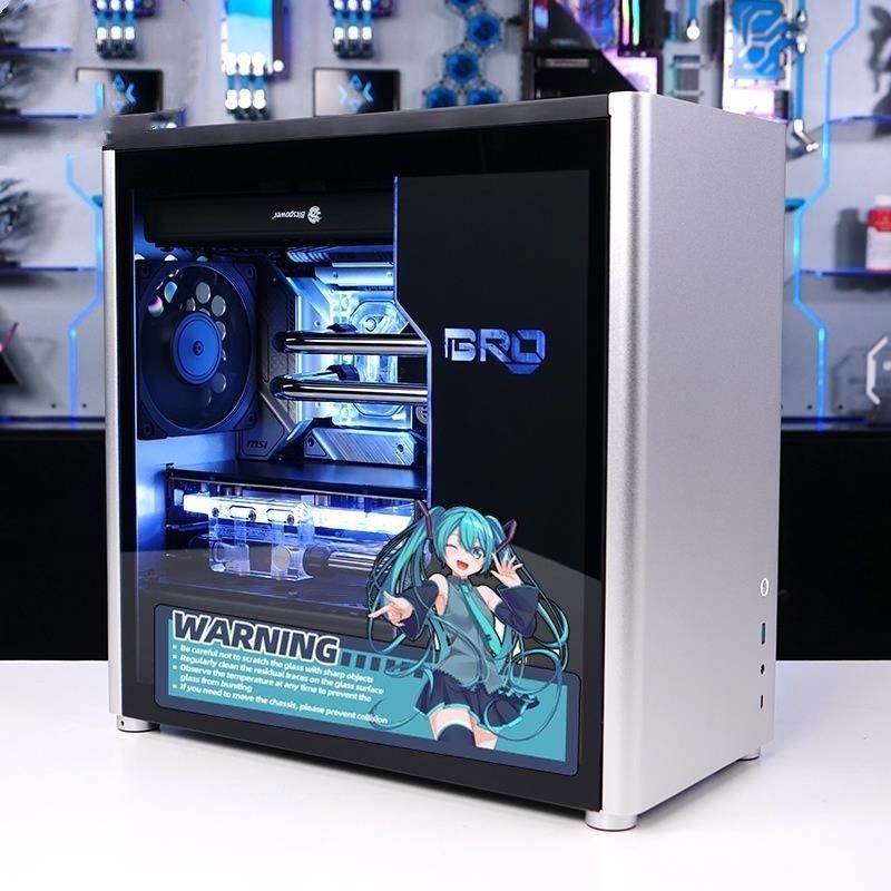 Pc Gaming Hatsune Miku - สติ๊กเกอร์ตกแต่งเคสคอมพิวเตอร์ Hatsune Miku ใหม่ ลายการ์ตูนน่ารัก ด้านข้างเป็นกระจกใส