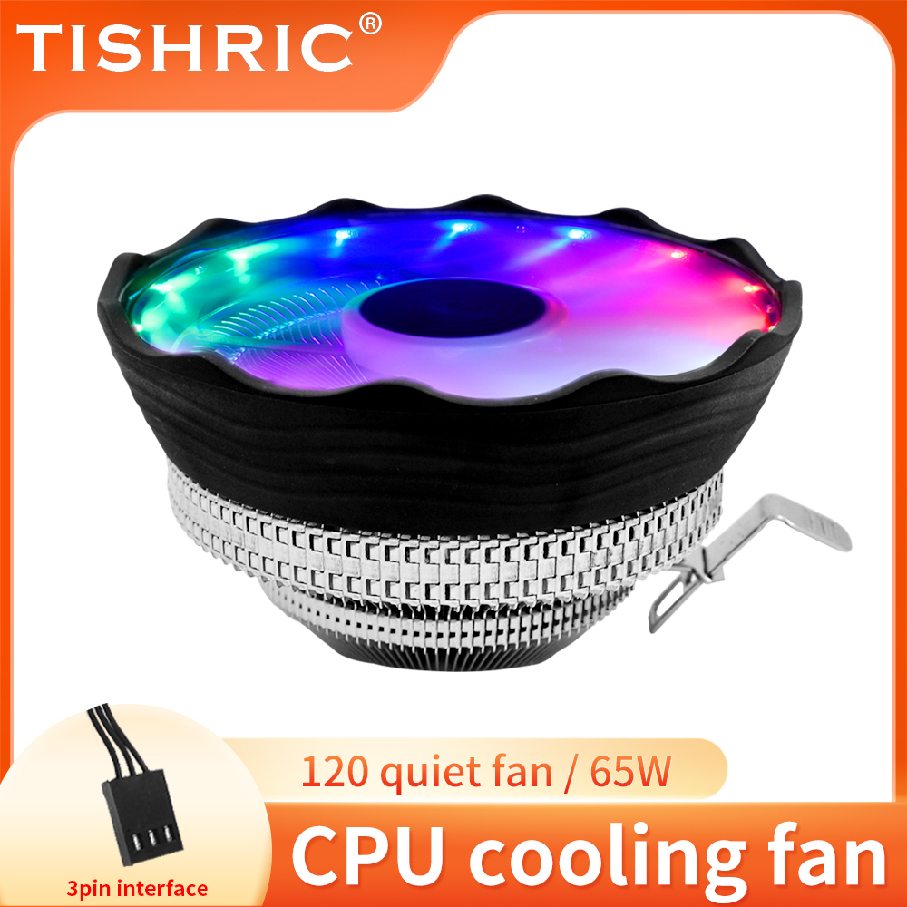 Pc Case Fan - พัดลมระบายความร้อนซีพียู TISHRIC พัดลม RGB PWM 3