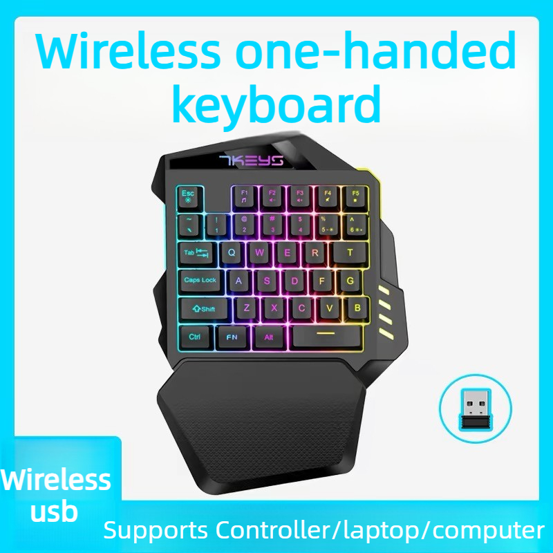 Pc Gaming Xbox Controller - คีย์บอร์ดเกมมิ่ง Gamwing RGB Backlit แบบมือเดียว พกพาสะดวก