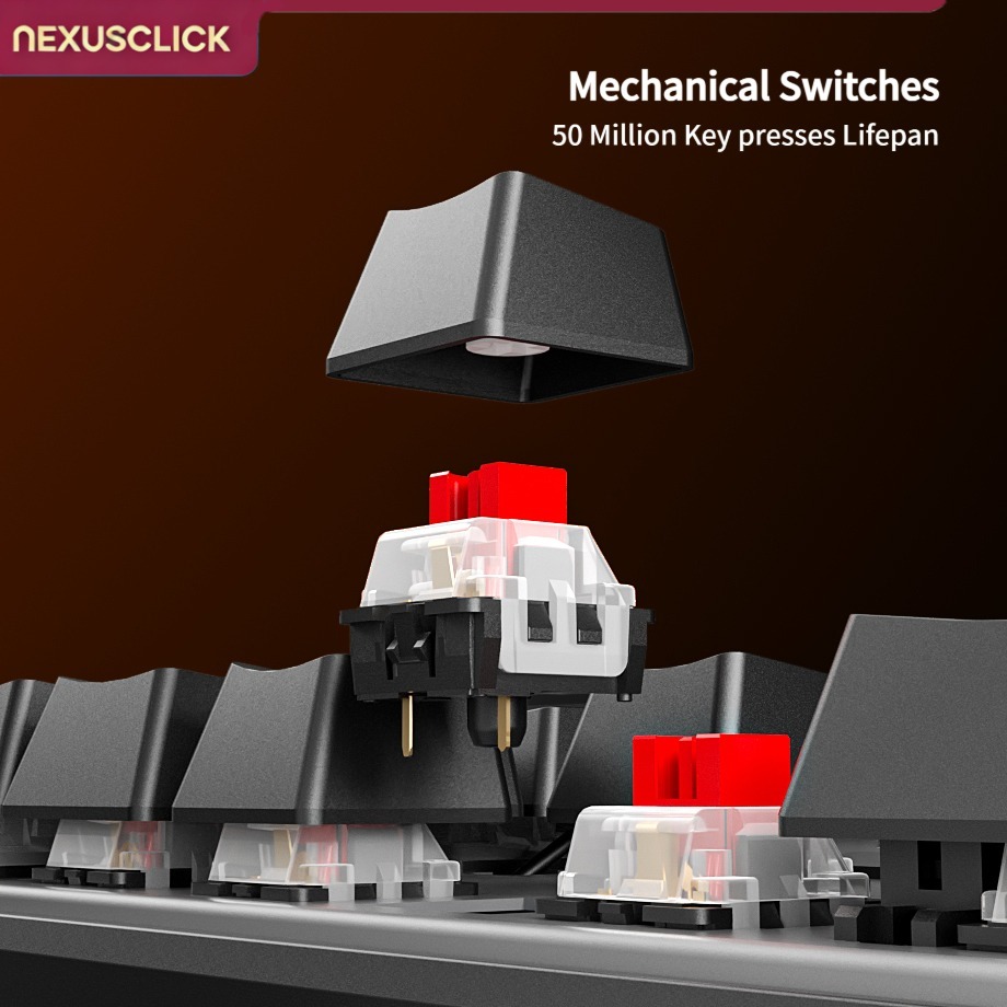 คีย์บอร์ดกลไก NexusClick 88 คี - Anti-Ghosting Keyboard บทวิจารณ์และราคา
