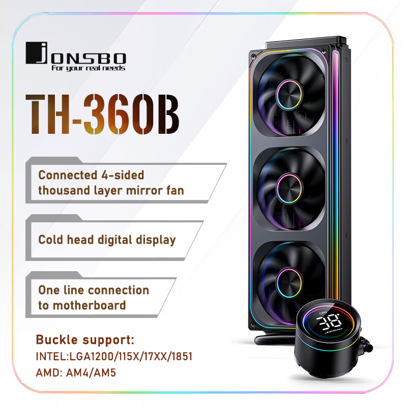 Jonsbo TH-360 AIO CPU Liquid C - Pc Water Cooling บทวิจารณ์และราคา