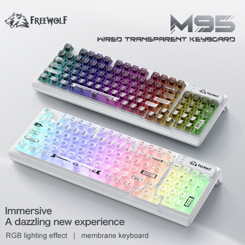 คีย์บอร์ดแบบมีสาย RGB โปร่งใส  - Anti-Ghosting Keyboard บทวิจารณ์และราคา