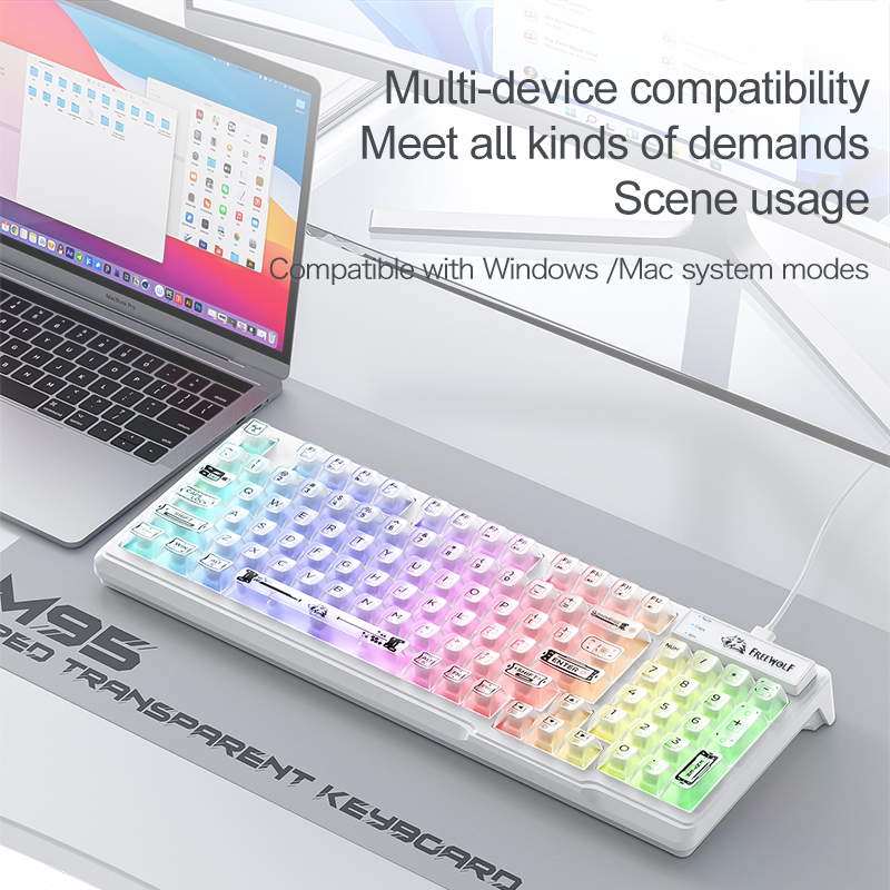 คีย์บอร์ดแบบมีสาย RGB โปร่งใส  - Anti-Ghosting Keyboard บทวิจารณ์และราคา